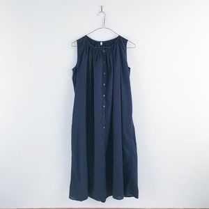 MUJI Dress Navy Blue Size S